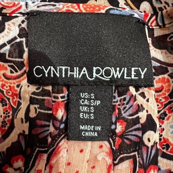 GORGEOUS Cynthia Rowley Floral & Lace Chiffon Tunic S - Picture 6 of 6